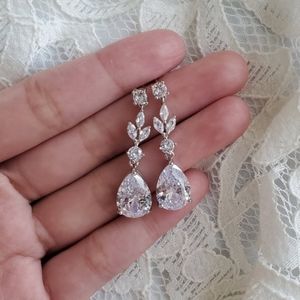 Bridal teardrop earrings new